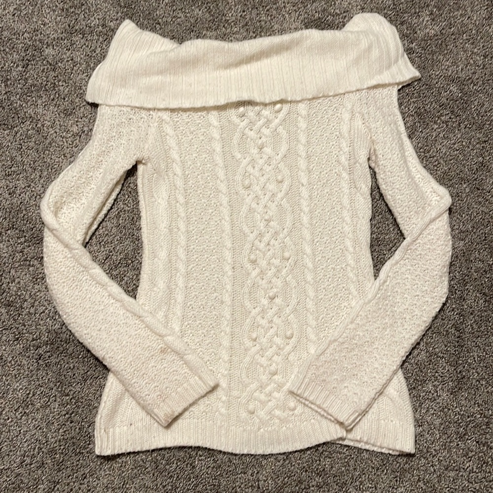 Glimmer by JJ Basics Off White Sweater (Size M)